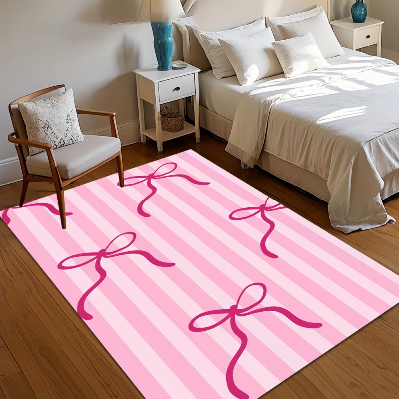 Commercial Ribbon Printing Machine - Tapete de Área Rosa Listrado com