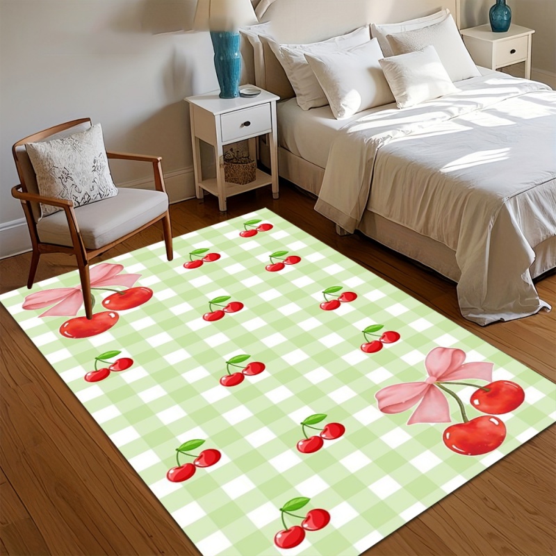 Commercial Ribbon Printing Machine - Tapete Antiderrapante Verde Claro Xadrez Gingham